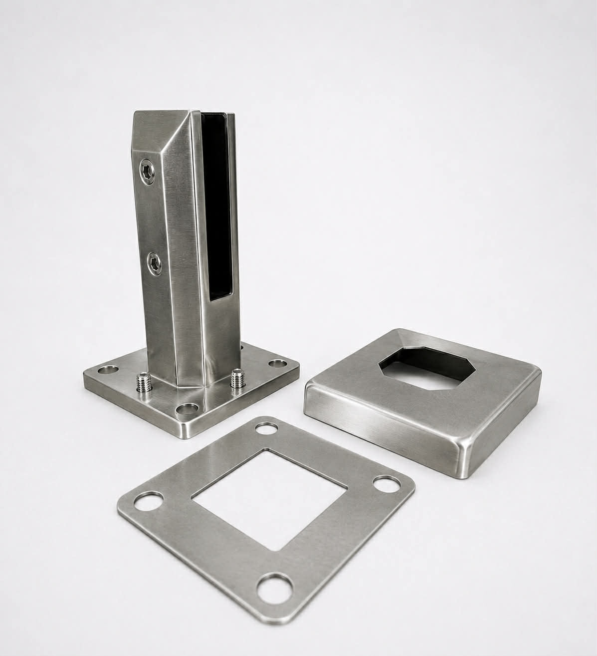 6½” Adjustable Frameless Glass Pool Fence & Railing Spigot – Duplex 2205 Marine-Grade Stainless Steel