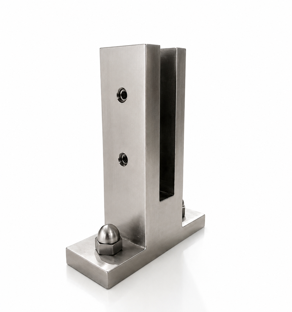 6½” Premium Super Heavy-Duty Frameless Glass Pool Fence & Railing Spigot – Duplex 2205 Marine Grade Stainless Steel